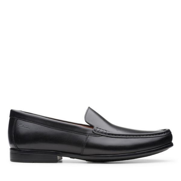 Clarks Mens Claude Plain Loafers Black | USA-3980241